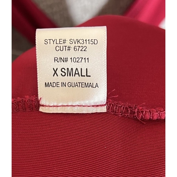 Gibson x Glam Squad Velour Adjustable Tie Strap Tank Top Womens Size XS Red NWT - Picture 4 of 8